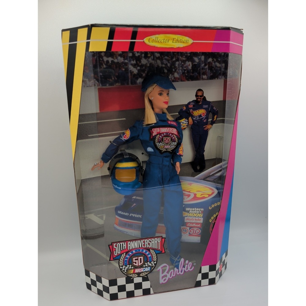1998 NASCAR Barbie 50th Anniversary Collector Edition Doll - Mattel #20442